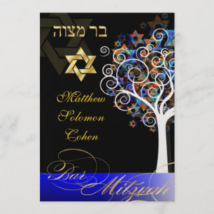 PixDezines levensboom mitzvah/metaalachtig ijs Kaart