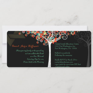PixDezines levensboom mitzvah/schrijfbord Kaart