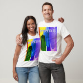 PixDezines LGBT Geborsteld Waterverf Regenboog T-shirt (Unisex)
