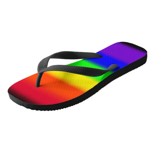 PixDezines LGBT Pride Rainbow Neon Kleuren Teenslippers (Schuin)