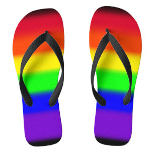 PixDezines LGBT Pride Regenboog Neon Kleuren Teenslippers