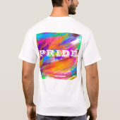 PixDezines LGBT Rainbow Pride T-shirt (Achterkant)