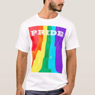 PixDezines LGBT Waterverf Rainbow Pride Flag T-shirt