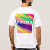 PixDezines LGBT Waterverf Rainbow Pride T-shirt (Achterkant)