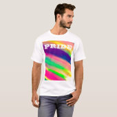 PixDezines LGBT Waterverf Rainbow Pride T-shirt (Voorkant volledig)