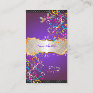 PixDezines Libellen/Royal Purple Visitekaartje