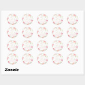 PixDezines Liefde + Bedankt, Bloemen Waterverf, Bl Ronde Sticker (Vel)