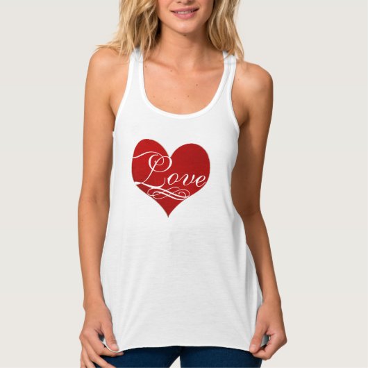 PixDezines Liefde/Hart Tanktop (Voorkant)