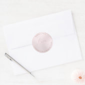 PixDezines LIEFDE IRISERENDE BLUSH ROZE Ronde Sticker (Envelop)