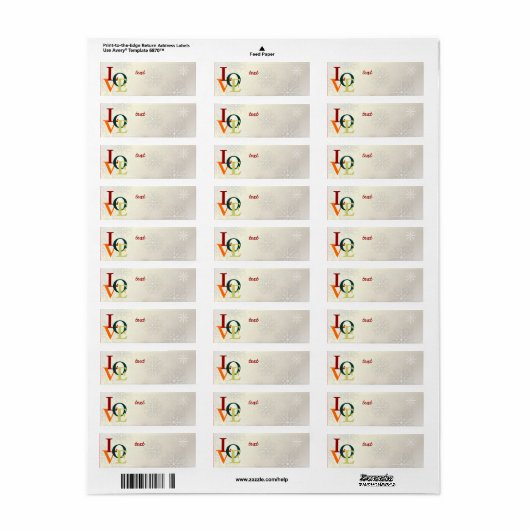 PixDezines Liefde, Sneeuwvlokken Wit + Parel Etiket (Full Sheet)