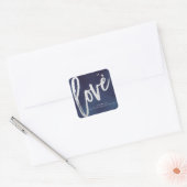 PixDezines Liefde verblindend nepsilver+middernach Vierkante Sticker (Envelop)