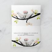 PixDezines liefdesduiven/diy achtergrondkleur Bedankkaart (Binnen)