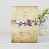 PixDezines  liefdesvogels/lila Kaart (Staand voorkant)