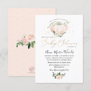PixDezines Lil Blush Pumpkin Baby shower Kaart