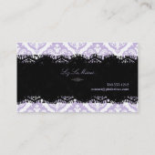 PixDezines Lila Olivia Damask/doe-het-zelf achterg Visitekaartje (Achterkant)