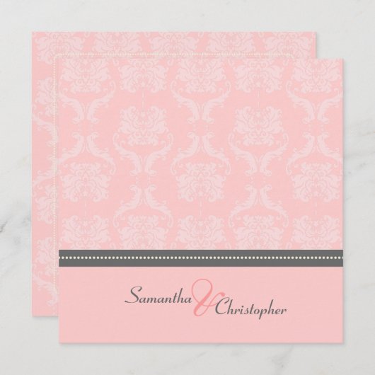 PixDezines Liliana Damask, aanpasbare achtergrond Kaart (Voorkant / Achterkant)