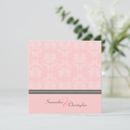 PixDezines Liliana Damask, aanpasbare achtergrond Kaart (Staand voorkant)