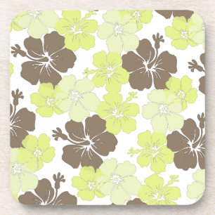 PixDezines limoen hibiscus/diy achtergrond Onderzetter
