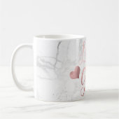 PixDezines LIVE MET GRACE/Marble+Faux Roos Gold Koffiemok (Links)