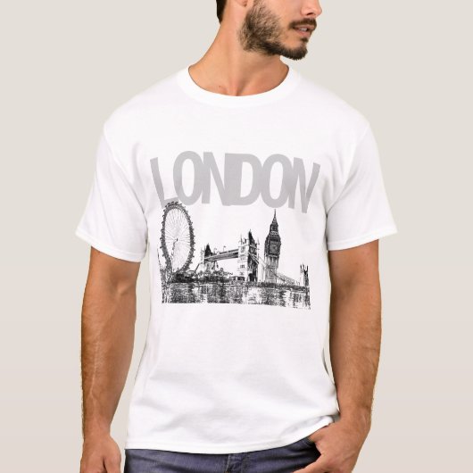 PixDezines london/burgerschap T-shirt (Voorkant)