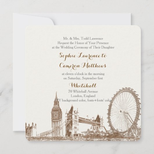 PixDezines london/DIY achtergrondkleur Kaart (Achterkant)