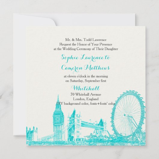 PixDezines london/DIY achtergrondkleur Kaart (Achterkant)