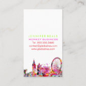 PixDezines london eye skyline Visitekaartje (Achterkant)