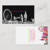 PixDezines london eye skyline Visitekaartje (Voorkant / Achterkant)