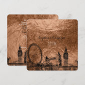 PixDezines london urban/faux koperen achtergrond Kaart (Voorkant / Achterkant)