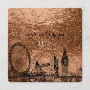 PixDezines london urban/faux koperen achtergrond Kaart