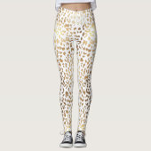 PixDezines Lopard Print/Gold Tone Leggings (Voorkant)