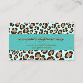 PixDezines Lopardvlekken / DY achtergrondkleur!! Visitekaartje (Achterkant)