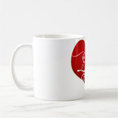 PixDezines Love/Heart/DIY achtergrond Koffiemok (Links)