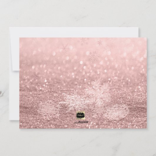 PixDezines Love+ Light Chanoeka Echte Sneeuwvlokke Feestdagenkaart (Achterkant)