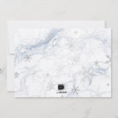 PixDezines Love+ Light Chanoeka Marble Snowflakes Feestdagenkaart (Achterkant)