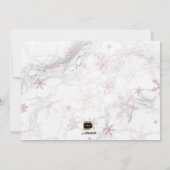 PixDezines Love+ Light Chanoeka Marble Snowflakes Feestdagenkaart (Achterkant)