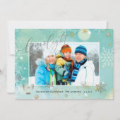 PixDezines Love+Light Hannukkah/sneeuwvlokken+Boke Feestdagenkaart (Voorkant)