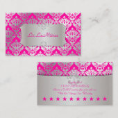 PixDezines loyaliteitsbeloning/sabine damask Klantenkaartje (Voorkant / Achterkant)