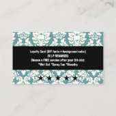 PixDezines loyaliteitskaarten/versailles damask Klantenkaartje (Achterkant)