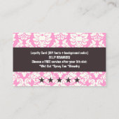 PixDezines loyaliteitskaarten/Versailles damast Klantenkaartje (Achterkant)