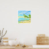 PixDezines Luie Dag op Hualalai Beach Poster (Keuken)