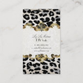 PixDezines luipaard/champagne Visitekaartje (Achterkant)