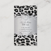 PixDezines luipaard/champagne Visitekaartje (Achterkant)