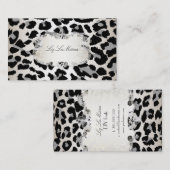PixDezines luipaard/champagne Visitekaartje (Voorkant / Achterkant)