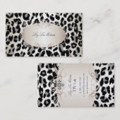 PixDezines luipaard/champagne Visitekaartje (Voorkant / Achterkant)