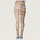PixDezines Luipaard/Nep Metallic/DIY achtergrond Leggings (Voorkant)