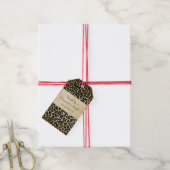 PixDezines  luipaard print faux perkament Cadeaulabel (Met Touw)