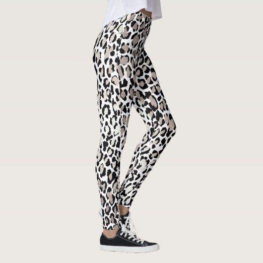 PixDezines Luipaard Print/Zilveren Toon Leggings (Rechts)