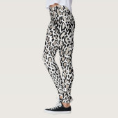 PixDezines Luipaard Print/Zilveren Toon Leggings (Links)