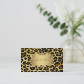 PixDezines luipaard Visitekaartje (Staand voorkant)